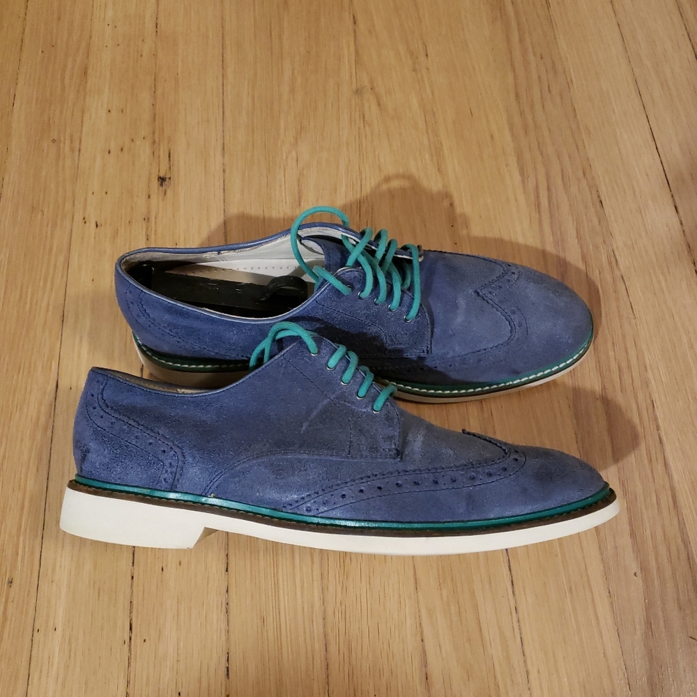 Cole Haan oxfords - blue with green laces